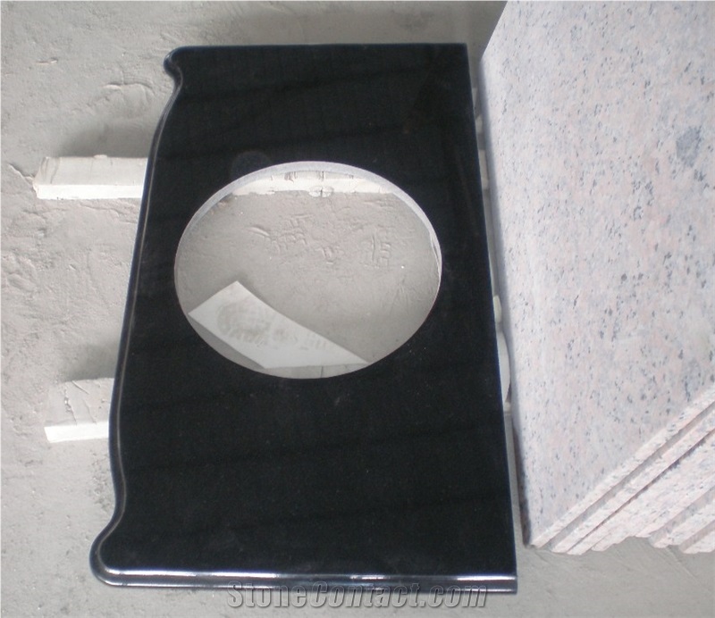 Shanxi Black Granite Polished Vanity Tops & Bathroom Tops, China Black Vanities