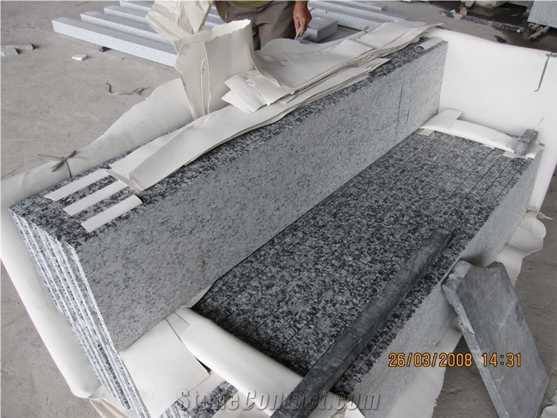 Spray White/Wave White Granite Kitchen Countertops/Worktop, China White Granite