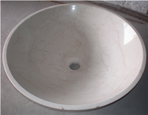 Turkey Beige Marble Sinks & Basins for Bathroom