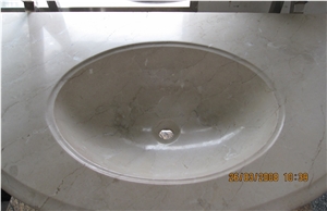 Turkey Beige Marble Vanity Basins,Sinks