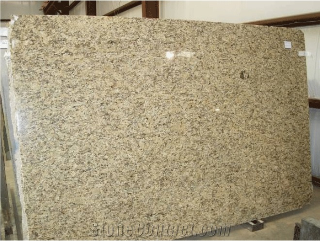 Yellow Santa Cecilia Granite Polished Slab, Brazil Yellow Granite Tiles & Slabs