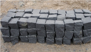 Zhangpu Black Basalt Cubestone, China Black Basalt Cobble Stone