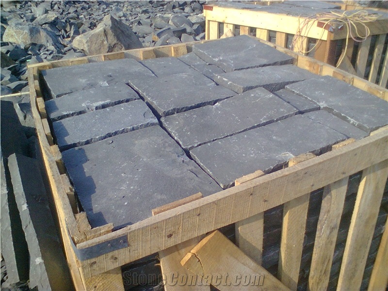 Black/ Grey Basalt - Handmade Cobbles