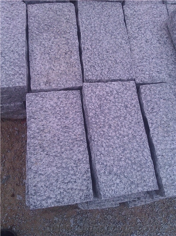 Grey Indian Cobble Stones, Cube Stones Granite