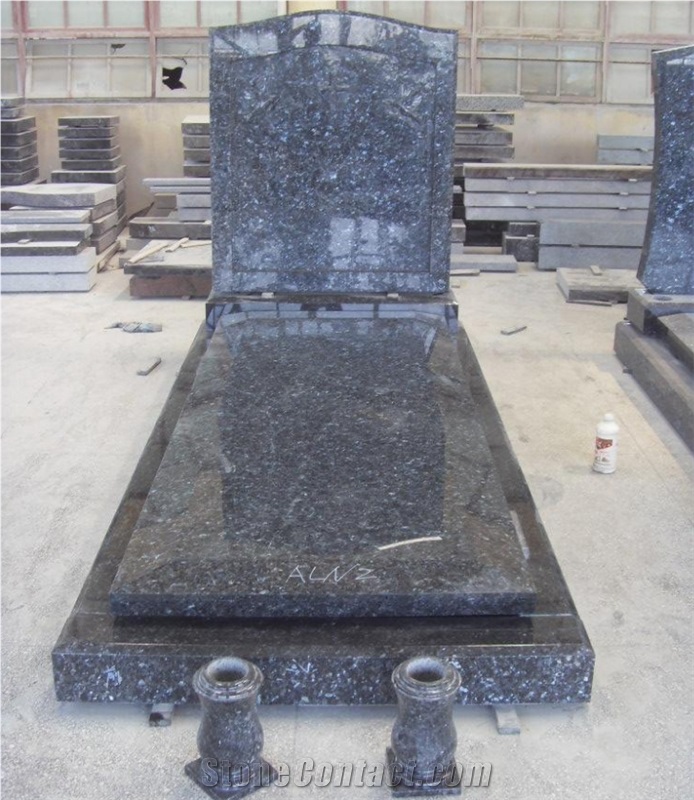 Blue Pearl Granite Tombstones and Monuments, Blue Granite Monument & Tombstone