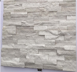 Oak White Marble Stacked Stone Ledger Panels-Oak White Split Face