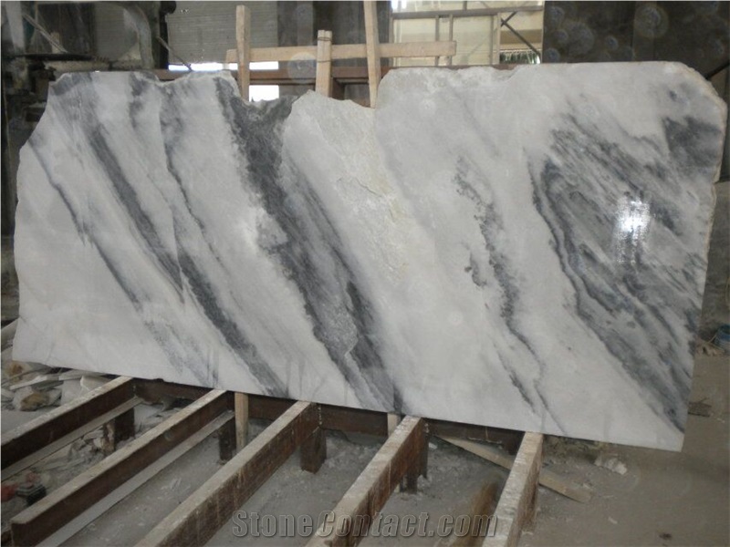 Cloud Grey Vein White Marble Cheap Slabs Tiles