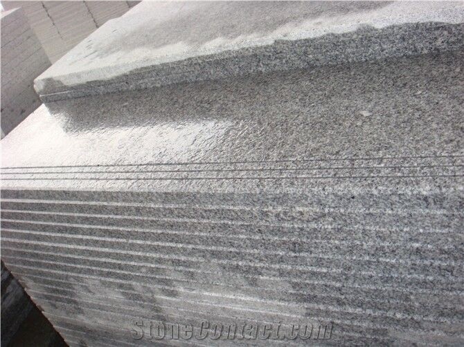 G603 Cheap Grey Granite Grooved Steps Stairs
