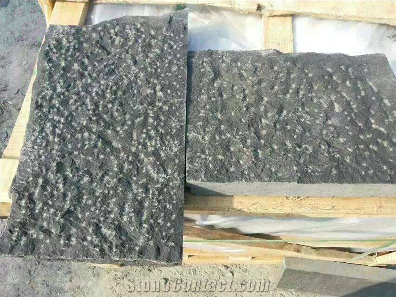 Hebei New G684 Black Basalt Pineapple Cube Stone