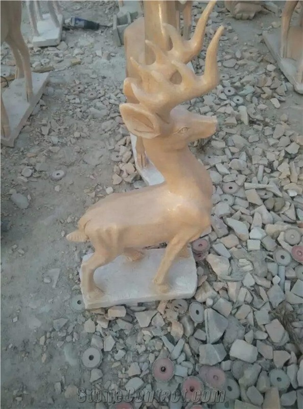 Marble Carving Reindeer Giraffe Milu Deer
