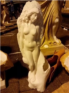 Western Goddess White Marble Sculpture & Statue