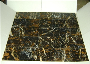 Black & Gold Highly Polished Marble Slabs & Tiles, Pakistan Black Marble