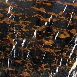 Black Gold Slabs and Tiles for Interior Flooring