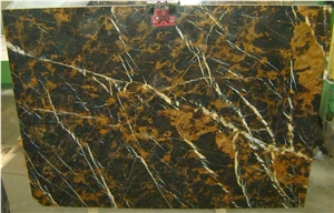 Nero Portoro Marble Slabs & Tiles, Black Gold Marble Slabs & Tiles