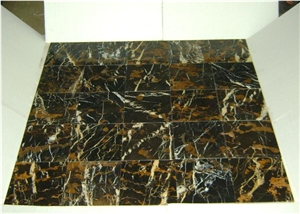 Pakistani Black Portoro Marble Slabs 30x60 2cm