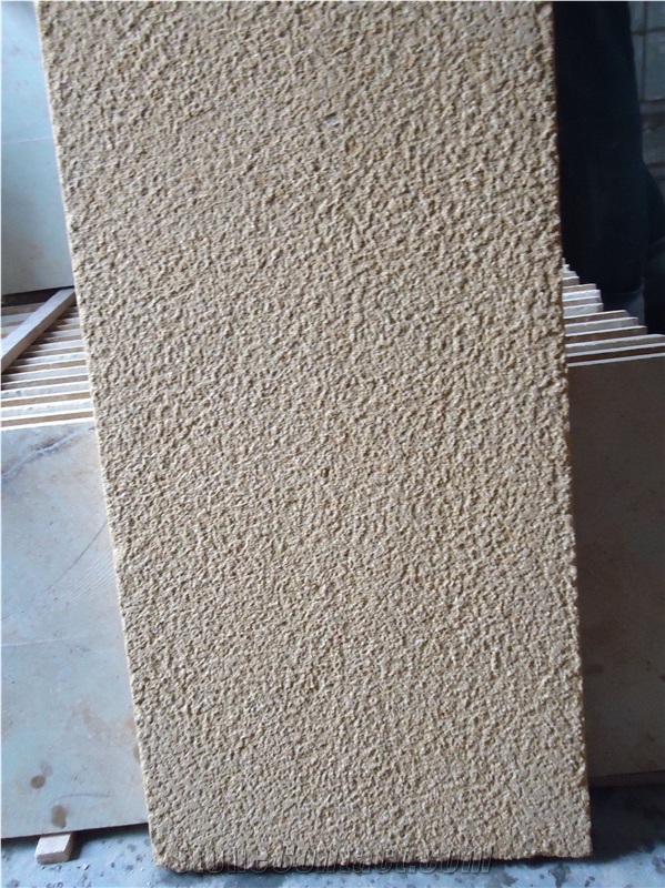 Sand Stone Bush Hammered Finish 30x60 2.5 cm Slabs & Tiels, Pakistan Yellow Sandstone