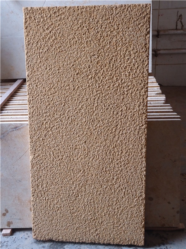 Yellow Sandstone Tile Bush Hammered Surface Finish - Hot Selling Product