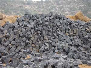 Black Basalt Cubestone, Black Granite Cube Stone & Pavers