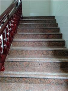 G562 Granite Stairs & Steps, Red Granite Stairs & Steps
