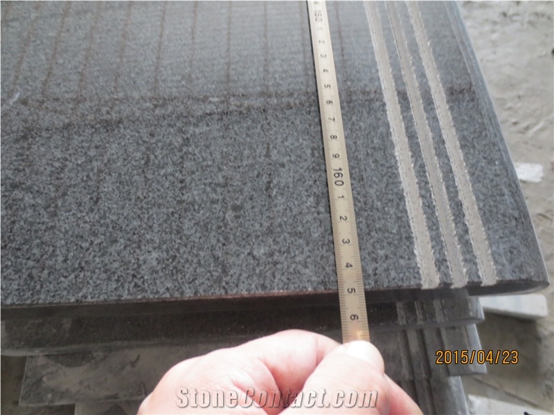 G654 Granite Polished Steps & Risers, G654 Padang Black Granite Stairs & Steps