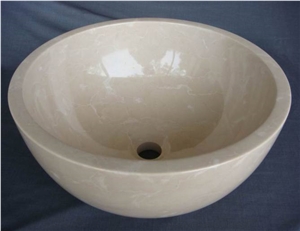 Fargo Beige Marble Wash Basin, Beige Color Marble Polished Wash Bowls