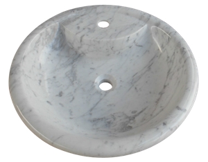 Fargo China White Marble Wash Basins for Kitchen/Bathroom, Chinese Carrara White Wash Bowls, Polished White Round Sinks