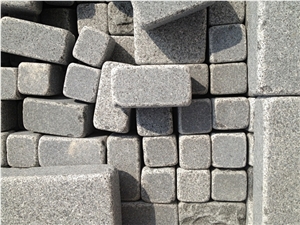 Fargo Dark Grey Granite/Padang Black Granite Tumbled Paving Stone, China Impala Tumbled Cube Stone
