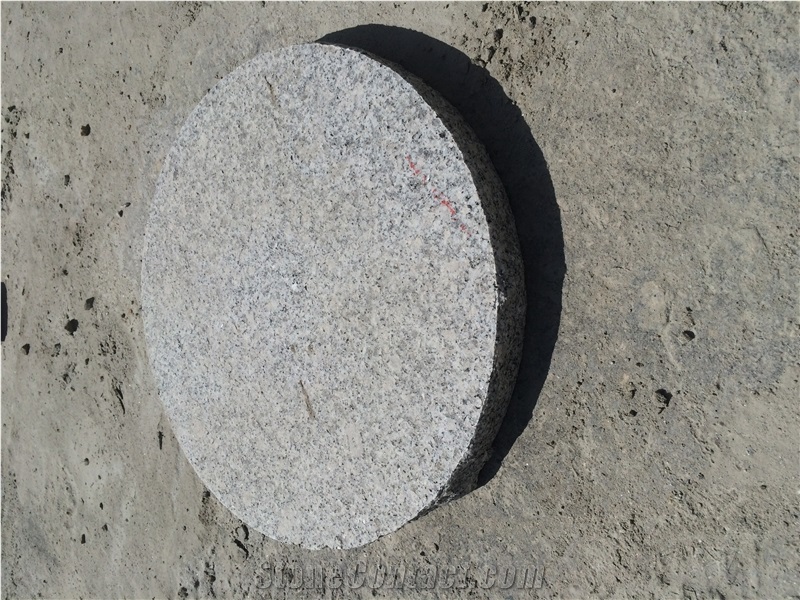 Fargo exterior paving stone, round step stone, G603 flamed paving stone, Chinese grey granite rough garden pavers
