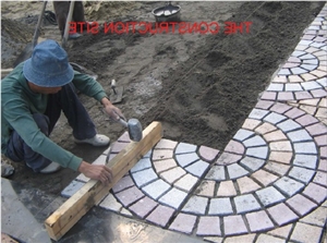 Fargo Exterior Stone Patterns,Chinese Granite Multi-Color Flamed Patio Pavers, Courtyard Road/Garden Paving