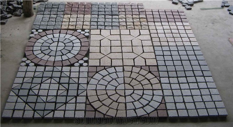 Fargo Exterior Stone Patterns,Chinese Multi-Color Porphyry Granite Flamed Patio Pavers, Courtyard Road/Garden Paving