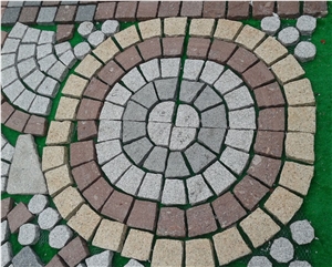 Fargo Exterior Stone Patterns,Chinese Multi-Color Porphyry Granite Flamed Patio Pavers, Courtyard Road/Garden Paving
