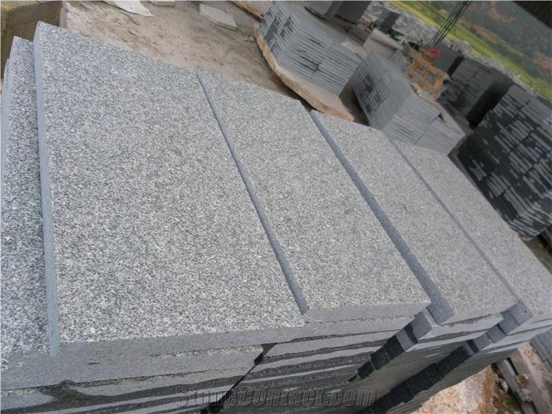 Fargo Granite Flamed Tiles, G654/China Impala/Padang Dark/Sesame Black Rough Tiles, Anti-Slippering Tiles for Outside Floor Paving