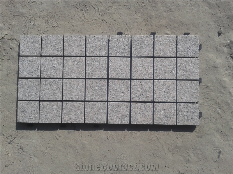 Fargo Granite Tiles, G617 Flamed Tiles with Plastic Mesh, Chinese Pink Granite Antique/Anti-Slippering Tiles