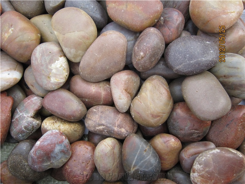 Fargo Red Pebble Stone/Honed Cobble Stone/River Pebbles for Walkway/Driveway