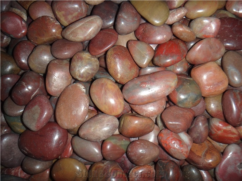 Fargo Red Pebble Stone/Polished Cobble Stone/River Pebbles for Walkway/Driveway