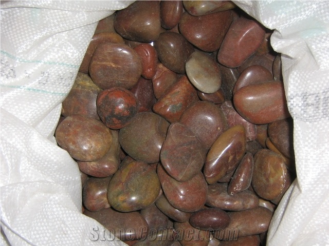 Fargo Red Pebble Stone/Polished Cobble Stone/River Pebbles for Walkway/Driveway