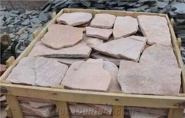 Fargo Red Sandstone Flagstone, Natural Red Random Flagstone, Irregular Sandstone Flagstone for Garden Road Paving/Walkway Paver/Courtyard/Patio