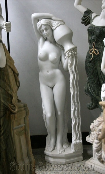 Fargo White Marble Creatived Figure Statues, Handcarved Sculptures, Western Style Marble Human Sculptures & Statues