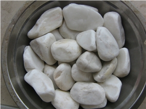 Fargo White Natural Pebbles, Tumbled White Pebble Stone, River Stone/Pebble Stone for Walkway/Driveway Paving