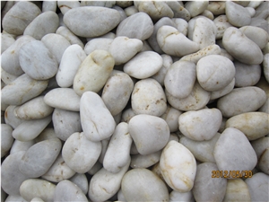 Fargo White River Stone, Honed White Pebble Stones for Driveway/Walkway Paving, Natural Pebble Stones for Garden Road