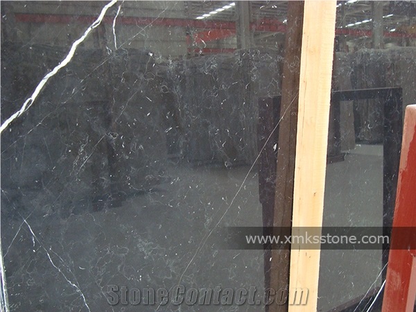 China Nero Marquina Marble Polished Slab and Tiles,China Black Marble, Cheapest/Best Quality