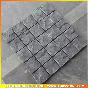 Hainan Black Basalt Cube Stone, Cobble Stone, Paving Stone - All Natural Split