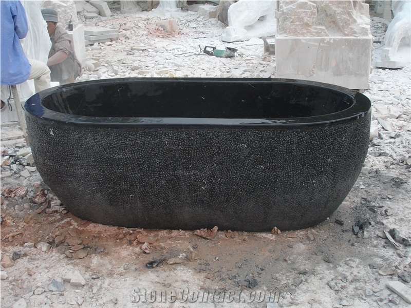 Black Limestone Bath Tub