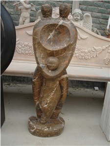 Brown Marble Abstract Statue Sculpture, Brown Marble Statues