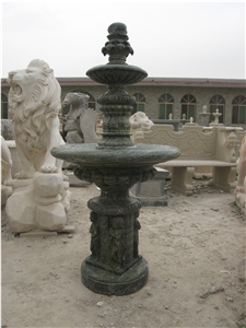 Hand Carved Green Marble Fountain