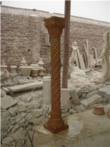 Hand Carved Marble Column Pillar