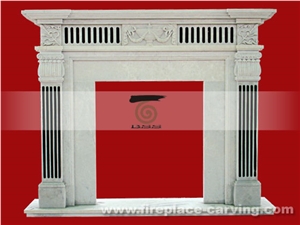 Hand Carved Marble Fireplace Surround Mantel