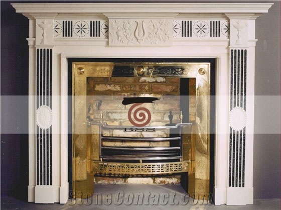 Hand Carved Marble Fireplace Surround Mantel