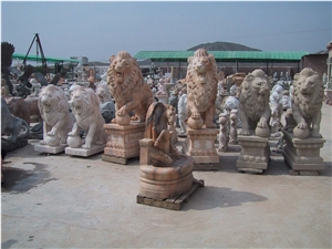 Hand Carved Tiger Statue Sculpture