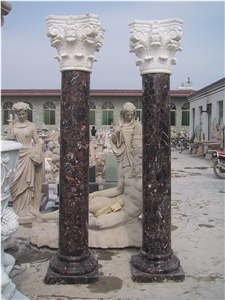 Hand Carved White Marble Capital for Column